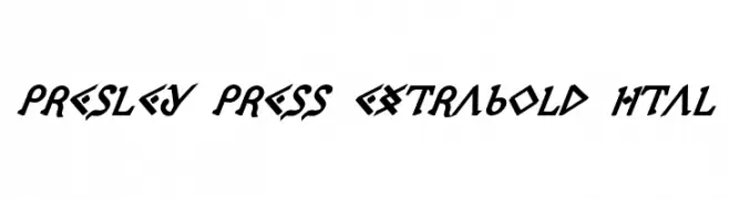 Presley Press ExtraBold Ital  フリーフォントのダウンロード