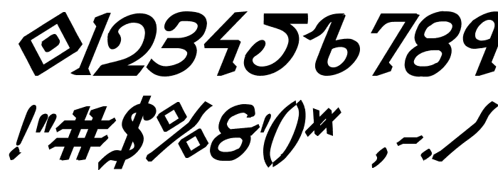 Presley Press ExtraBold Ital フォント その他の文字