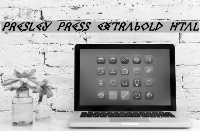 Presley Press ExtraBold Ital フォント examples