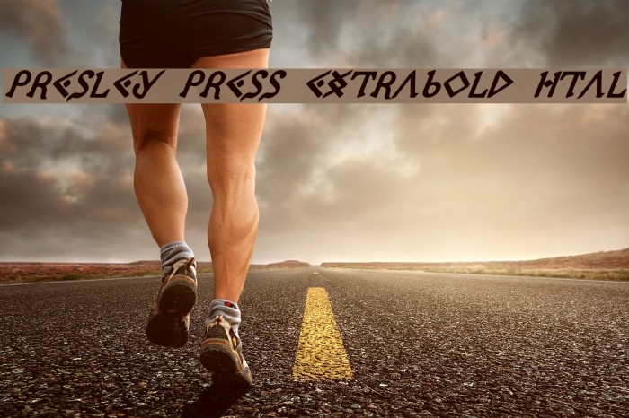 Presley Press ExtraBold Ital フォント examples