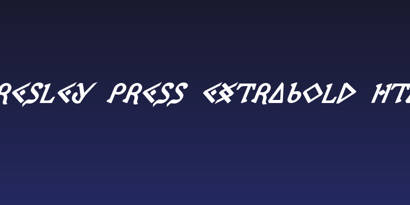 Presley Press ExtraBold Ital Social Header