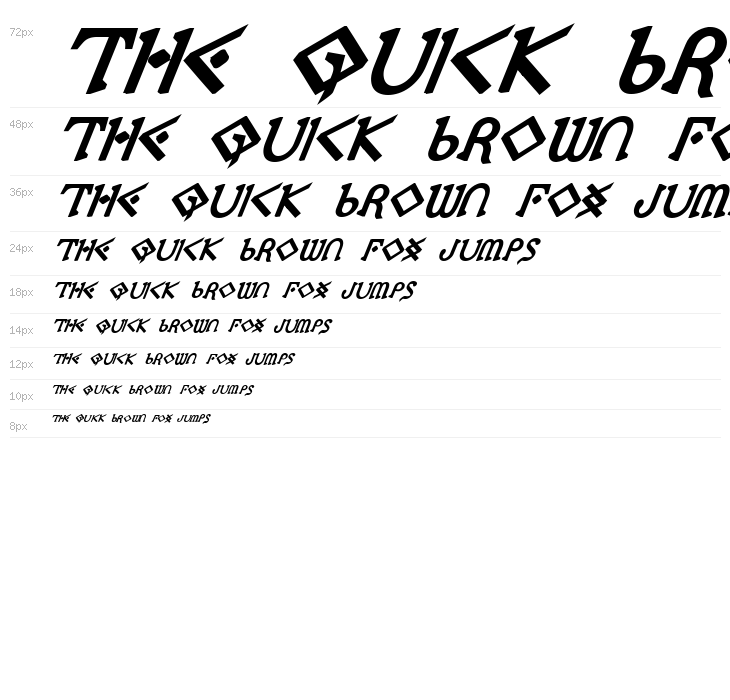 Presley Press ExtraBold Ital Waterfall