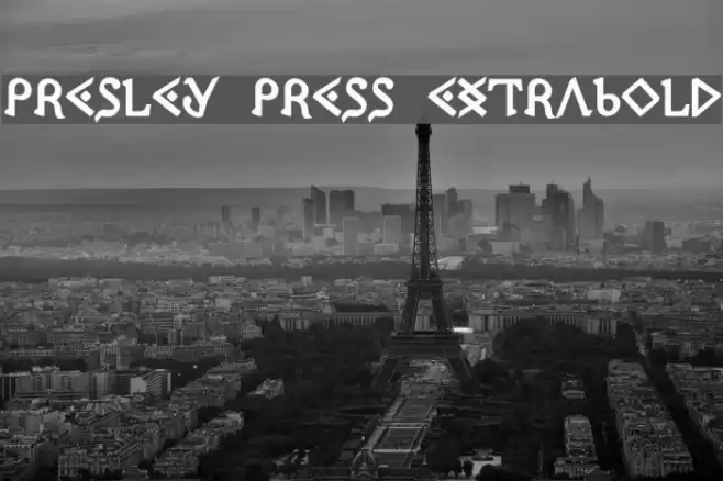 Presley Press ExtraBold Font examples