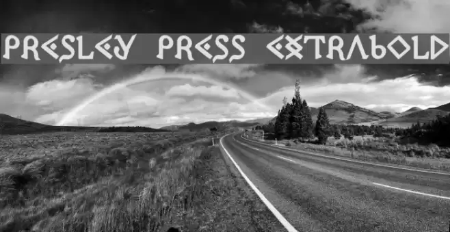 Presley Press ExtraBold Font examples