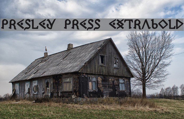 Presley Press ExtraBold Font examples