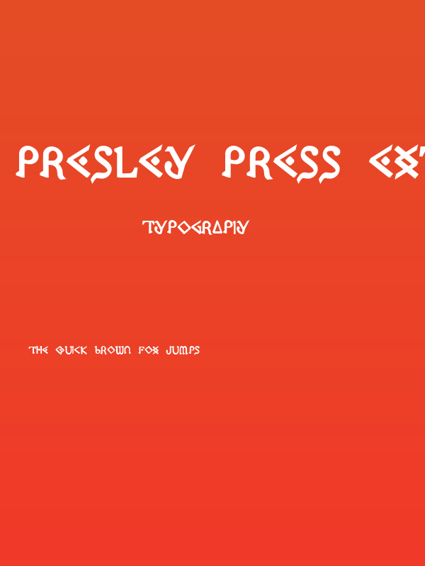 Presley Press ExtraBold Poster