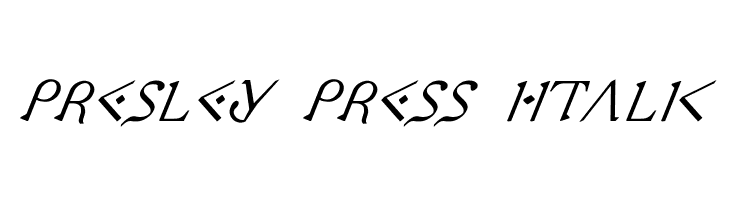 Presley Press Italic  Frei Schriftart Herunterladen