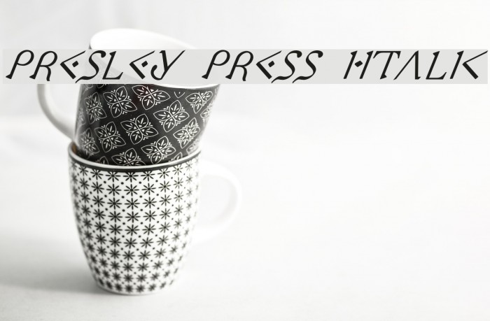 Presley Press Italic Font examples