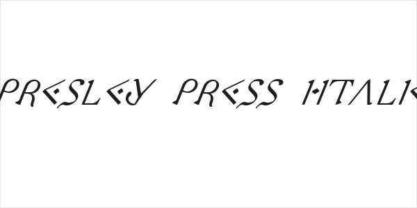 Presley Press Italic Logo
