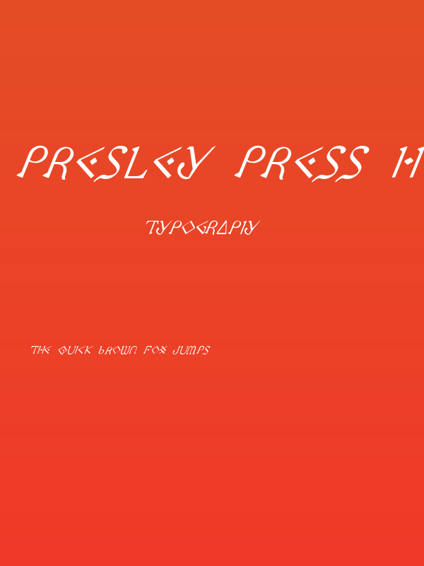 Presley Press Italic Poster