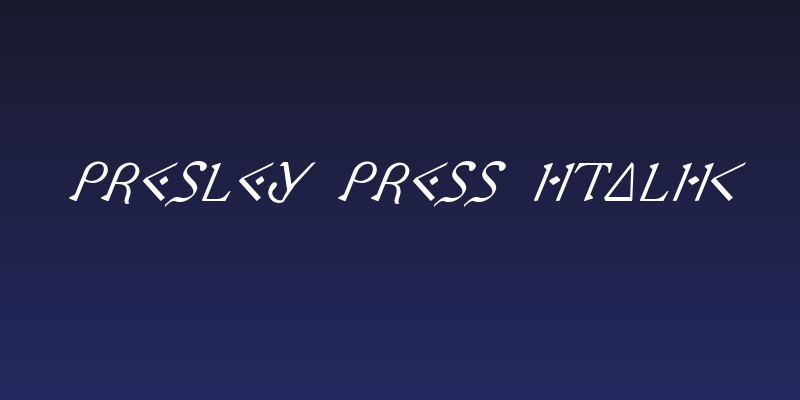 Presley Press Italic Social Header