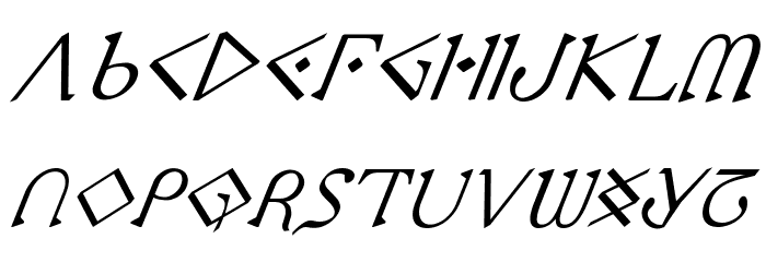 Presley Press Italic Font LOWERCASE