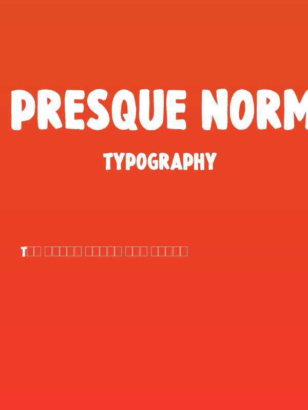 Presque Normal Poster