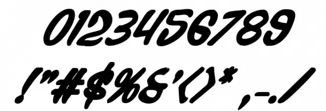 Press Darling Bold Italic Font OTHER CHARS