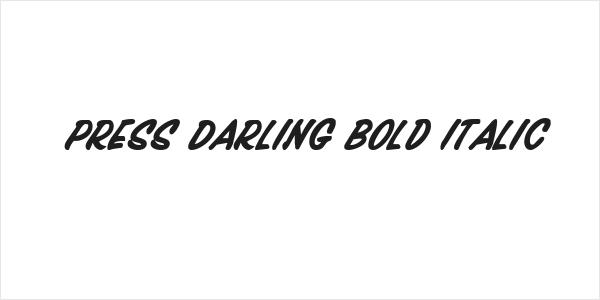 Press Darling Bold Italic Logo