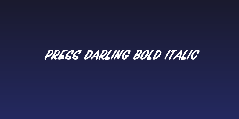 Press Darling Bold Italic Social Header