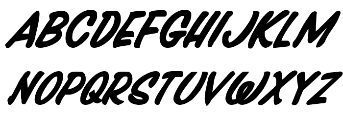 Press Darling Bold Italic Font LOWERCASE