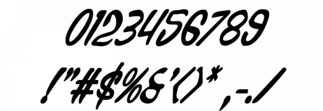 Press Darling Condensed Italic Font OTHER CHARS