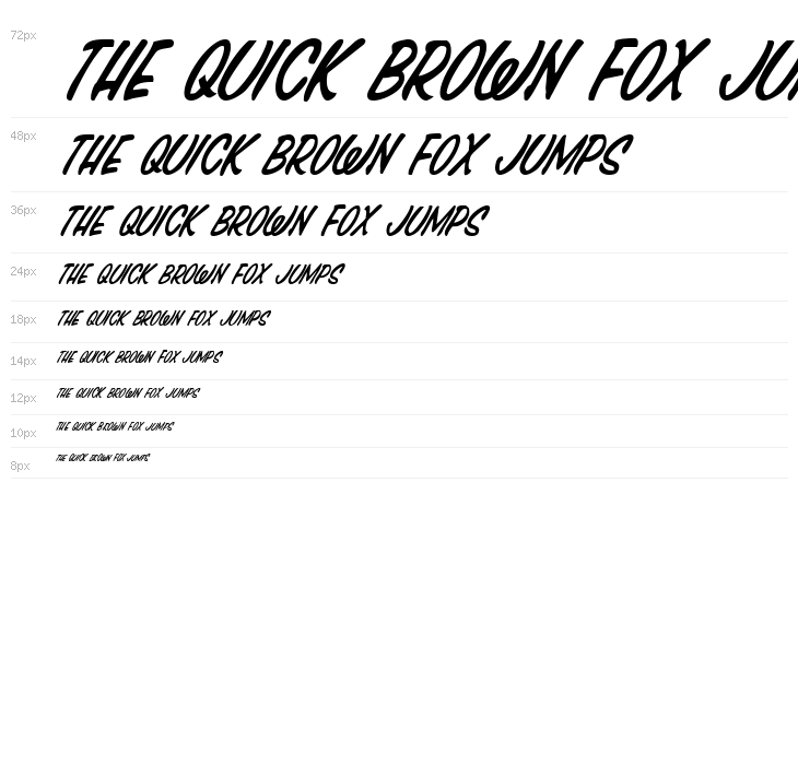 Press Darling Condensed Italic Waterfall