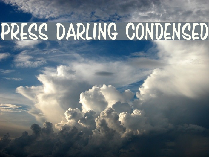 Press Darling Condensed Font examples