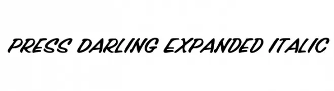 Press Darling Expanded Italic  フリーフォントのダウンロード