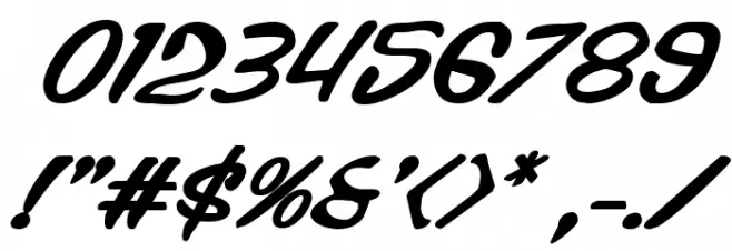 Press Darling Expanded Italic Font OTHER CHARS