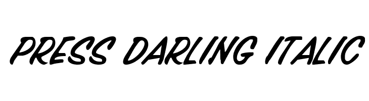 Press Darling Italic Font