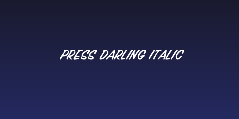 Press Darling Italic Social Header