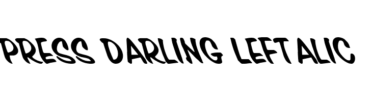 Press Darling Leftalic Font