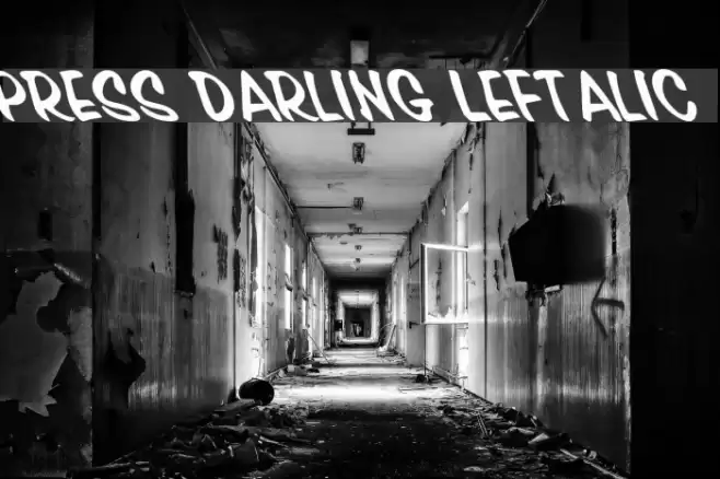 Press Darling Leftalic Font examples