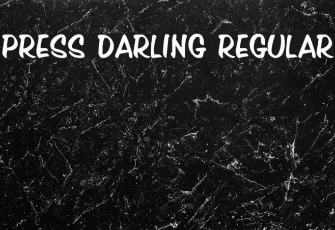 Press Darling Regular Font examples