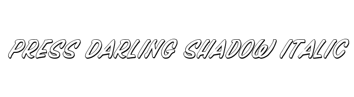 Press Darling Shadow Italic Font