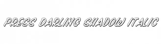 Press Darling Shadow Italic  नि: शुल्क फ़ॉन्ट्स डाउनलोड