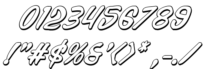 Press Darling Shadow Italic Font OTHER CHARS