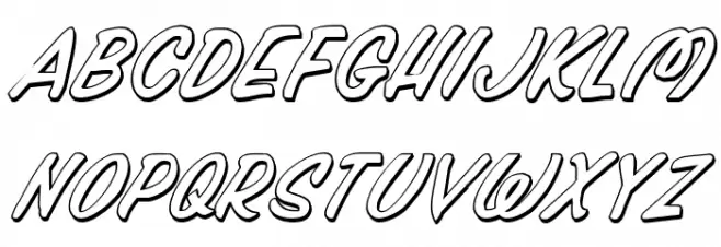 Press Darling Shadow Italic फ़ॉन्ट अपरकेस