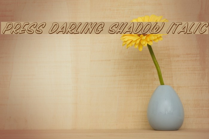 Press Darling Shadow Italic Font examples