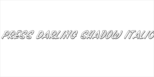 Press Darling Shadow Italic Logo