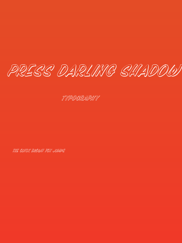 Press Darling Shadow Italic Poster
