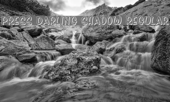 Press Darling Shadow Regular Font examples
