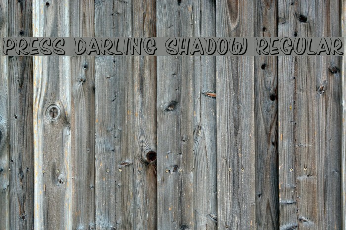 Press Darling Shadow Regular Example 3