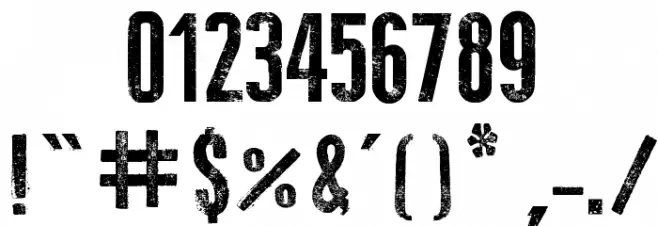 Press Feeling Eroded Font OTHER CHARS