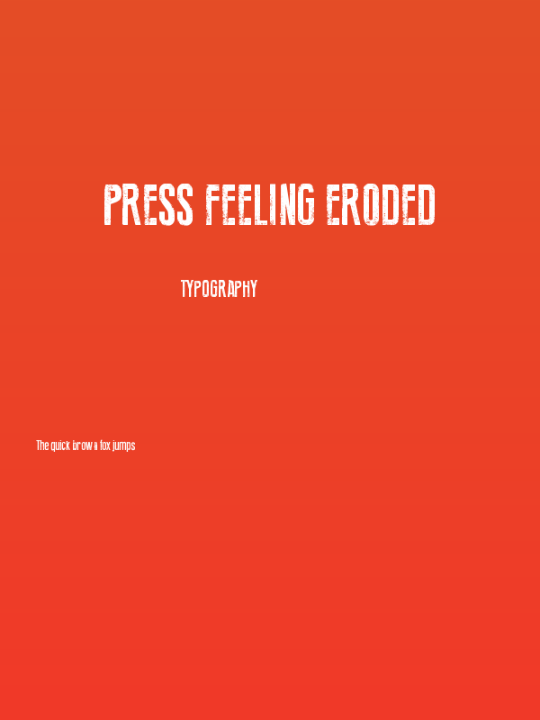 Press Feeling Eroded Poster
