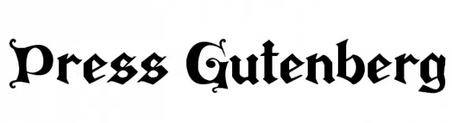 Press Gutenberg  baixar fontes gratis