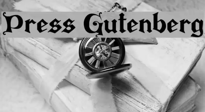 Press Gutenberg Font examples
