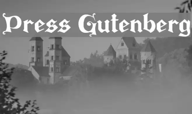 Press Gutenberg Font examples