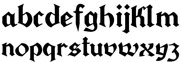 Press Gutenberg Font LOWERCASE