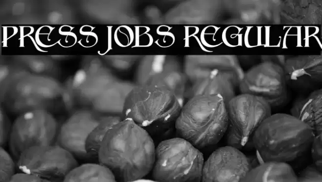Press Jobs Regular Font examples
