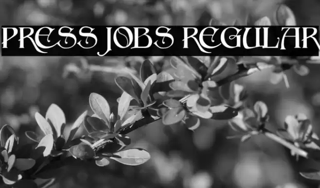 Press Jobs Regular Font examples
