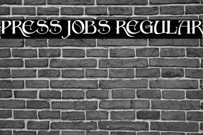Press Jobs Regular Font examples