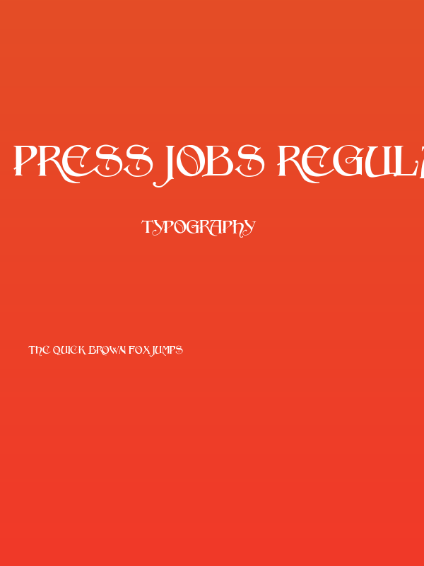 Press Jobs Regular Poster